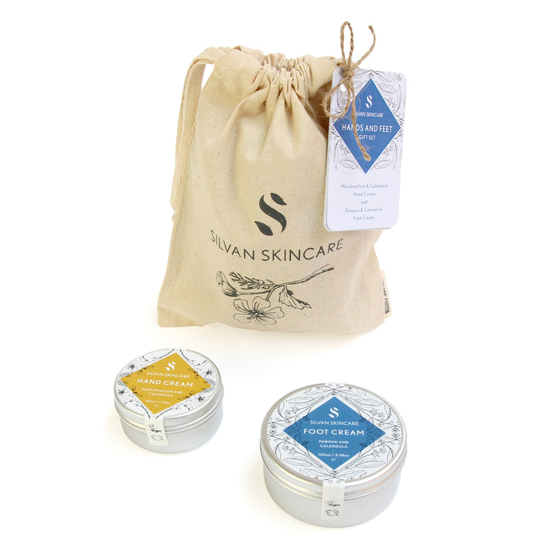 Hand Cream and Foot Cream gift set Silvan Skincare