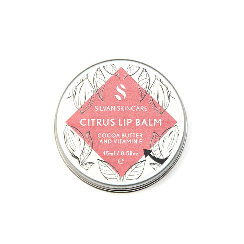 Silvan Skincare Citrus vegan lip balm with cocoa butter and vitamin E